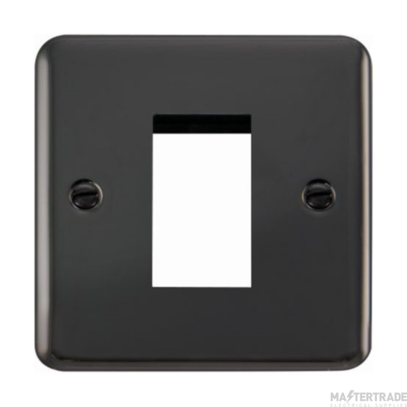 Click Deco Plus DPBN310 1 Gang New Media Unfurnished Plate - 1 Aperture Black Nickel