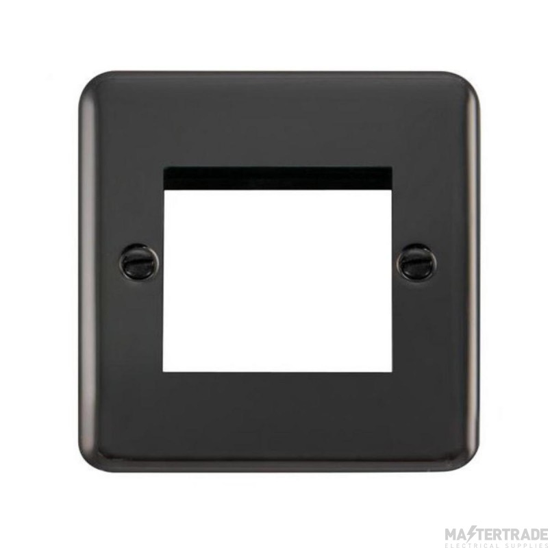 Click Deco Plus DPBN311 1 Gang New Media Unfurnished Plate - 2 Apertures Black Nickel