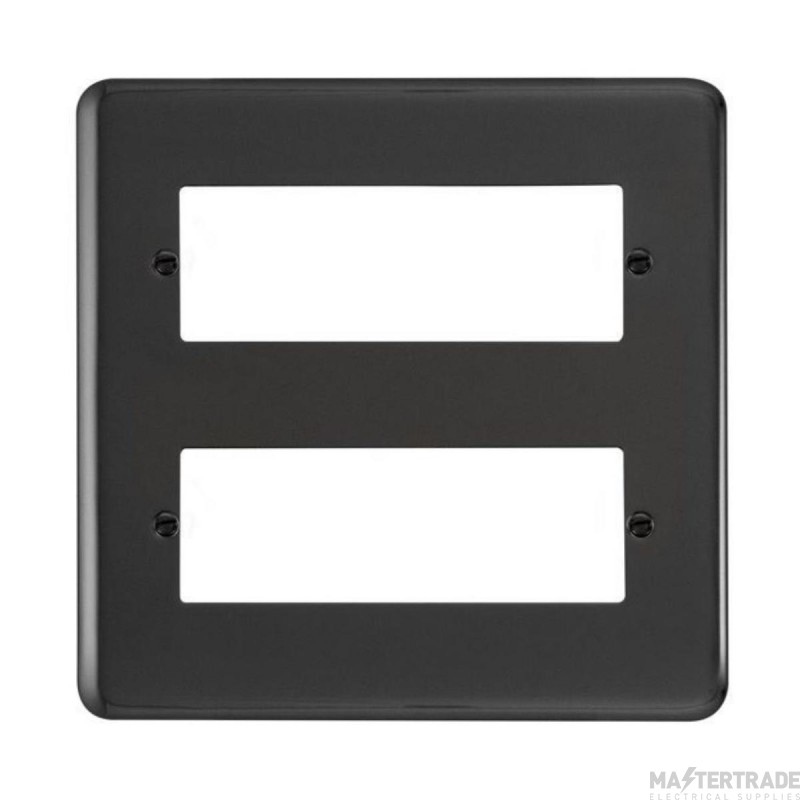 Click Deco Plus DPBN512 2 Tier MiniGrid Unfurnished Plate - 12 Apertures Black Nickel