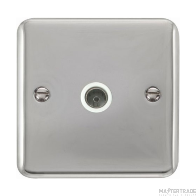 Click Deco Plus DPCH065WH Single Non-Isolated Coaxial Outlet Chrome
