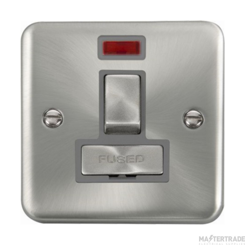 Click Deco Plus DPSC752GY 13A DP Switched FCU With Neon Satin Chrome