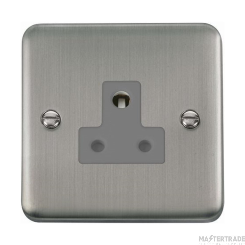 Click Deco Plus DPSS038GY 5A Round Pin Socket Outlet Stainless Steel