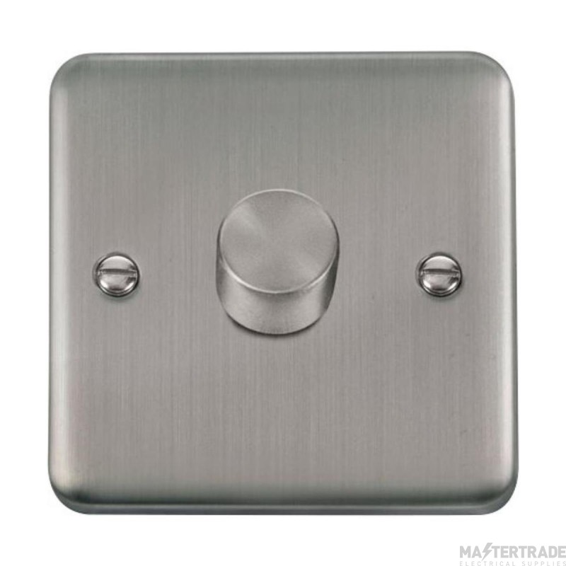 Click Deco Plus DPSS161 1 Gang 2 Way 100W Dimmer Switch Stainless Steel