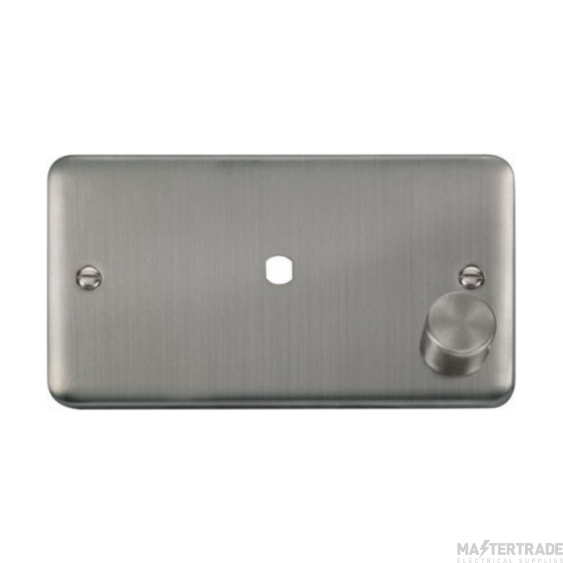 Click Deco Plus DPSS185 1 Gang Unfurnished Dimmer Plate & Knob (1000W Max) - 1 Aperture Stainless Steel