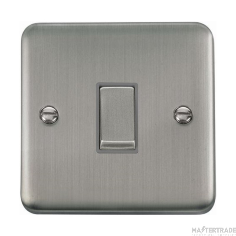 Click Deco Plus DPSS411GY 10AX 1 Gang 2 Way Plate Switch Stainless Steel