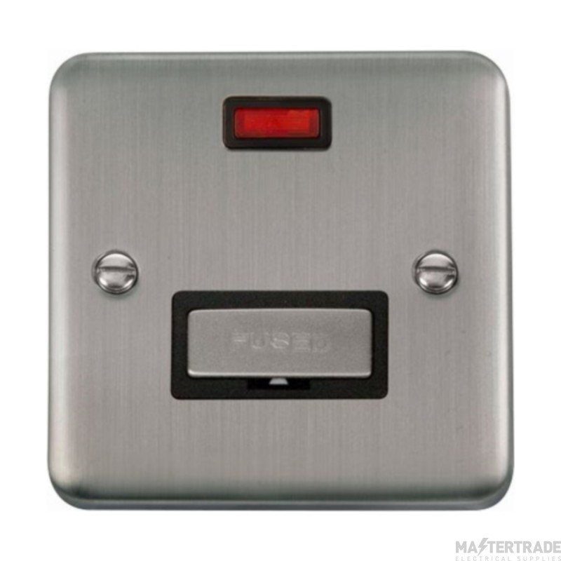 Click Deco Plus DPSS753BK 13A FCU With Neon Stainless Steel
