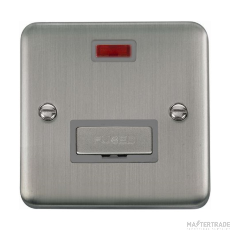 Click Deco Plus DPSS753GY 13A FCU With Neon Stainless Steel