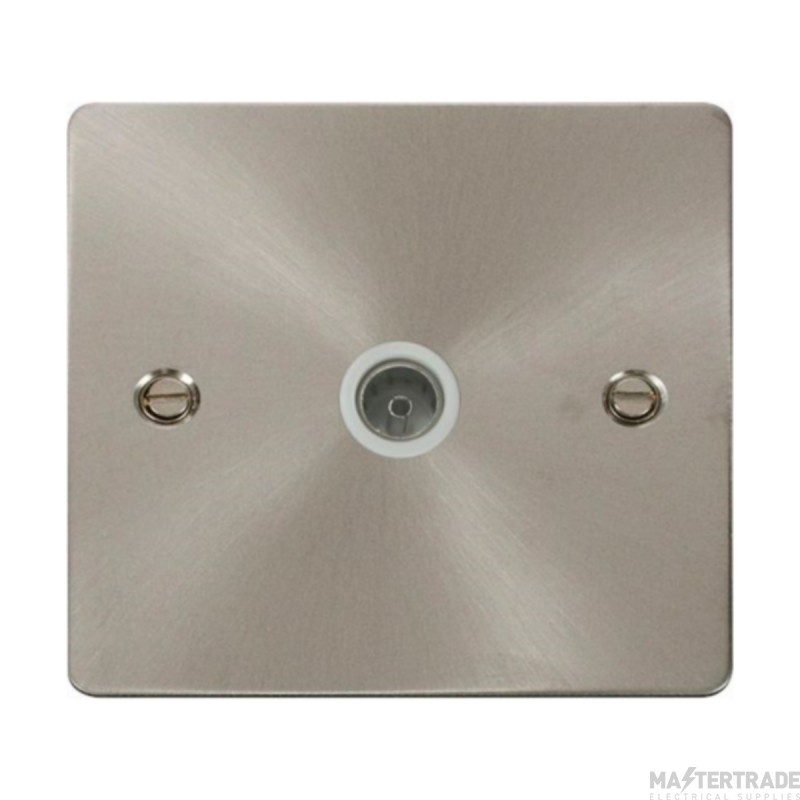 Click Define FPBS065WH Single Non-Isolated Coaxial Outlet Brushed Stainless