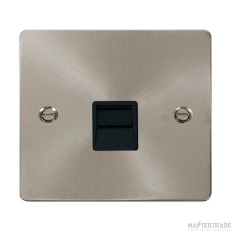 Click Define FPBS120BK Single Telephone Outlet (Master) Brushed Stainless