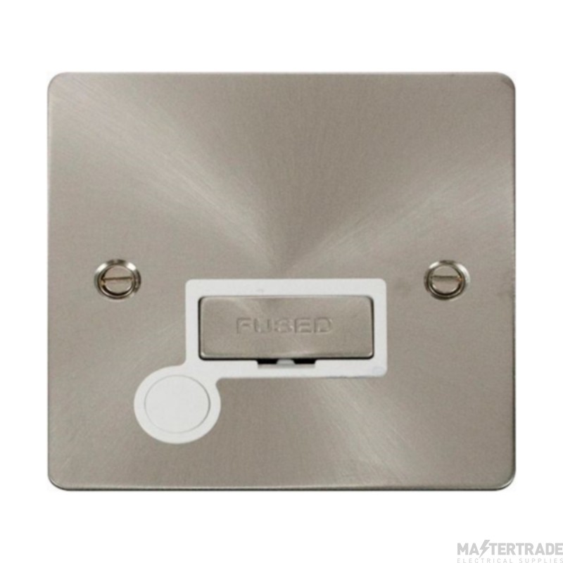 Click Define FPBS550WH 13A FCU With Optional Flex Outlet Brushed Stainless