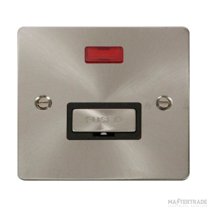 Click Define FPBS753BK 13A FCU With Neon Brushed Stainless