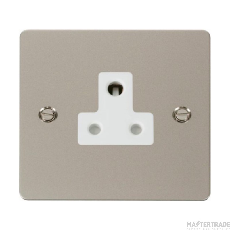 Click Define FPPN038WH 5A Round Pin Socket Outlet Pearl Nickel
