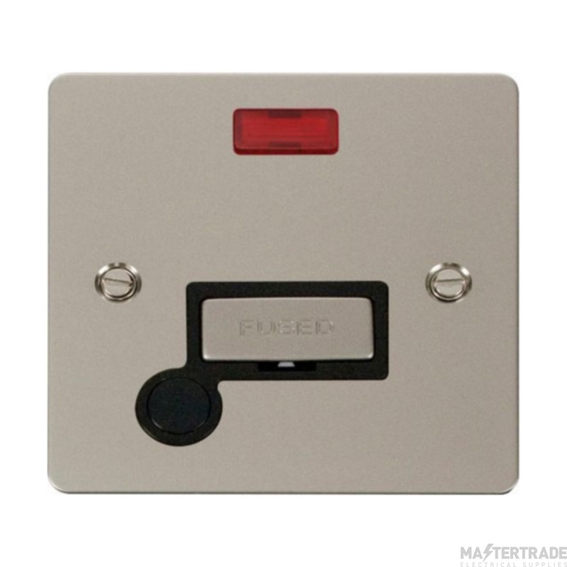 Click Define FPPN553BK 13A FCU With Neon & Optional Flex Outlet Pearl Nickel