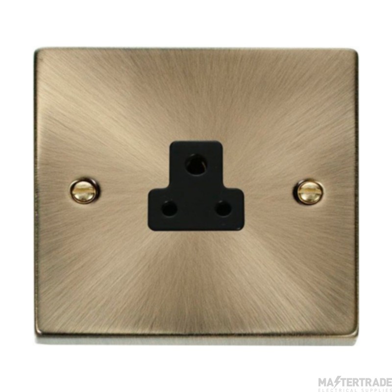 Click Deco VPAB039BK 2A Round Pin Socket Outlet Antique Brass