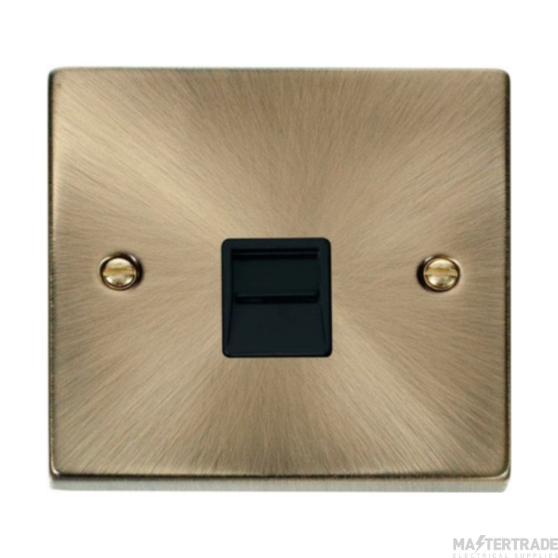Click Deco VPAB125BK Single Telephone Outlet (Secondary) Antique Brass