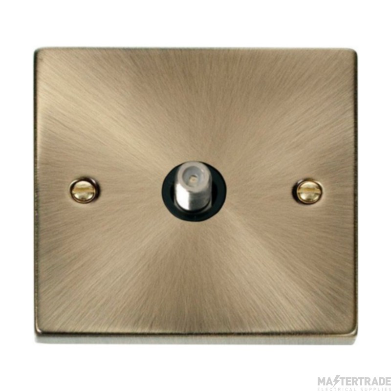 Click Deco VPAB156BK Non-Isolated Single Satellite Outlet Antique Brass