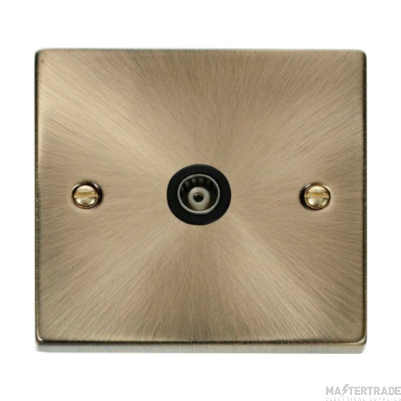 Click Deco VPAB158BK Single Isolated Coaxial Outlet Antique Brass