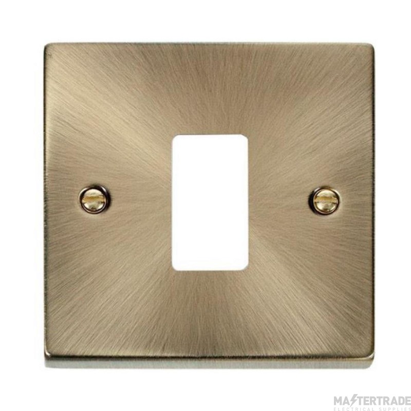 Click Deco VPAB20401 1 Gang GridPro Frontplate Antique Brass