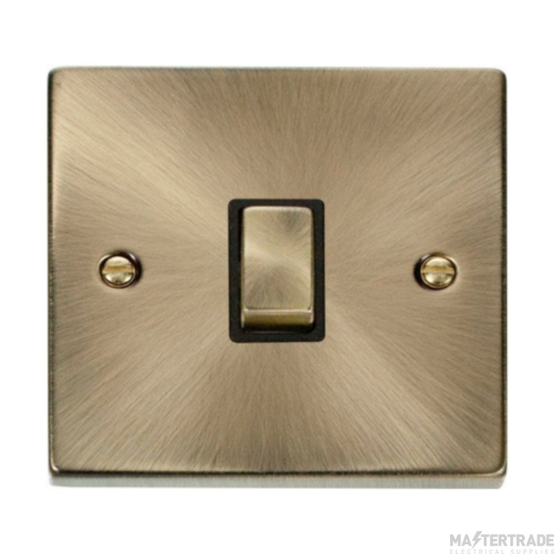 Click Deco VPAB722BK 20A DP Plate Switch Antique Brass