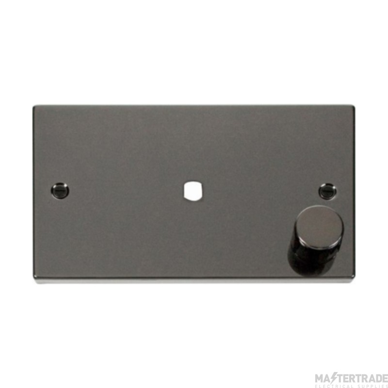 Click Deco VPBN185 1 Gang Unfurnished Dimmer Plate & Knob (1000W Max) - 1 Aperture Black Nickel