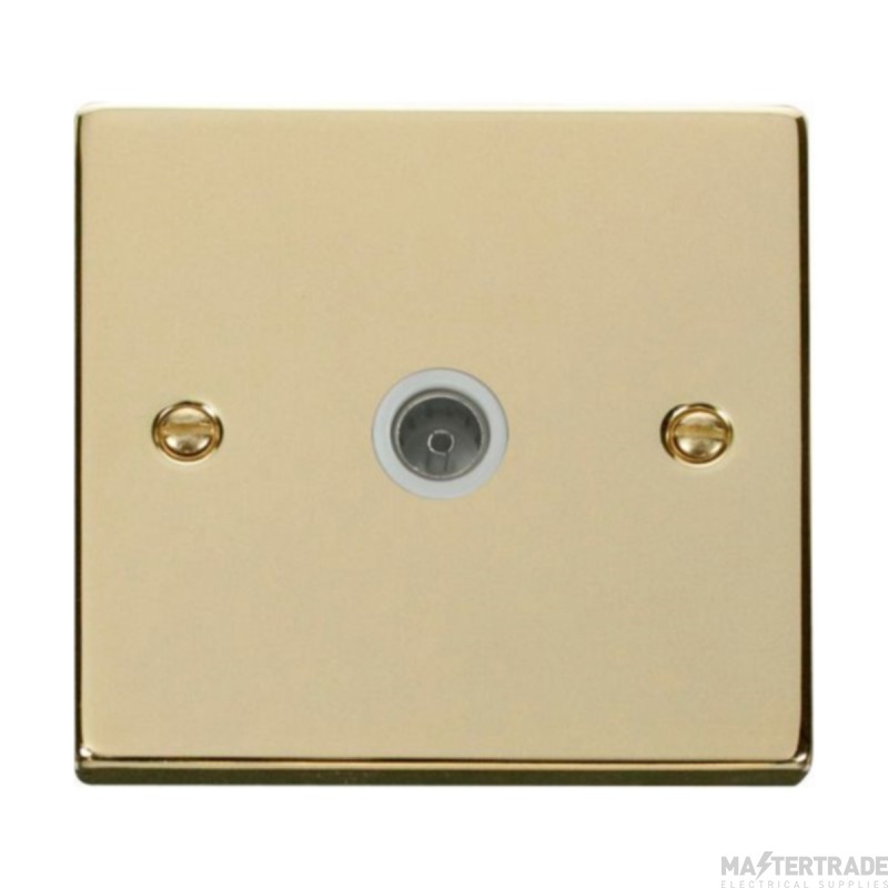 Click Deco VPBR065WH Single Non-Isolated Coaxial Outlet Brass