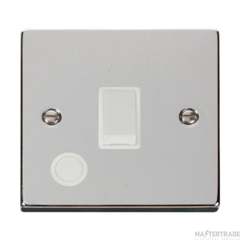 Click Deco VPCH022WH 20A DP Plate Switch With Optional Flex Outlet Chrome