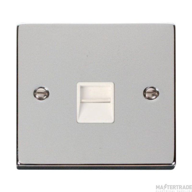 Click Deco VPCH120WH Single Telephone Outlet (Master) Chrome