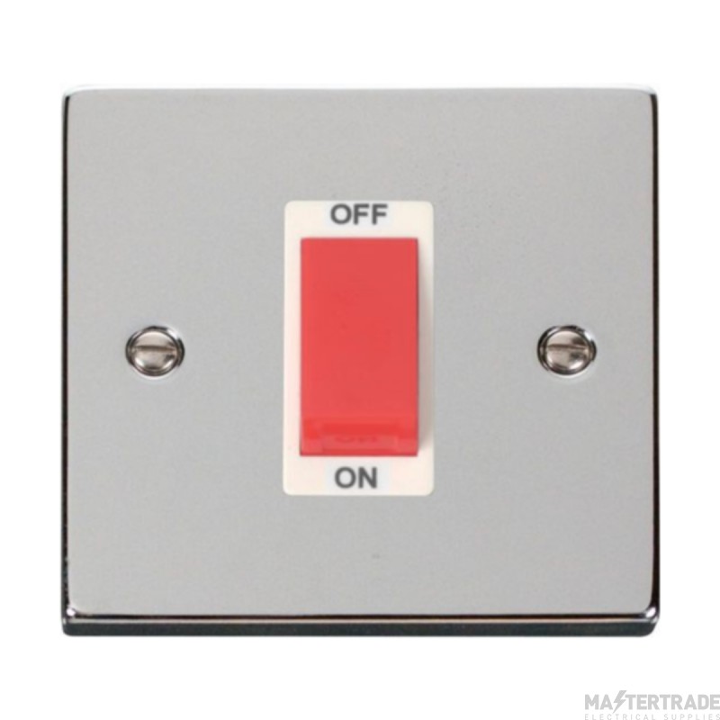 Click Deco VPCH200WH 45A 1 Gang DP Plate Switch Chrome