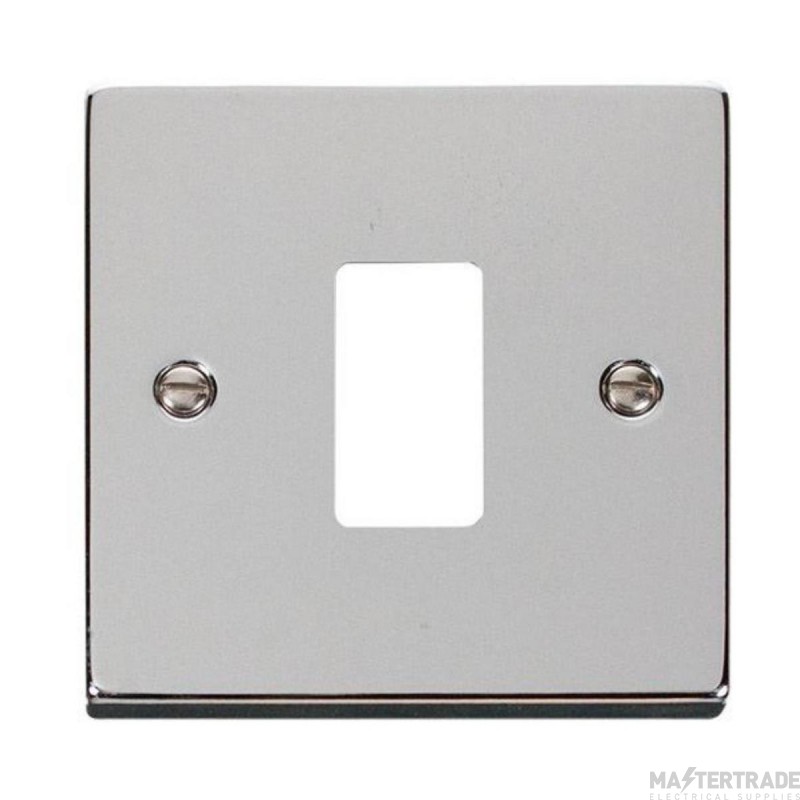 Click Deco VPCH20401 1 Gang GridPro Frontplate Chrome