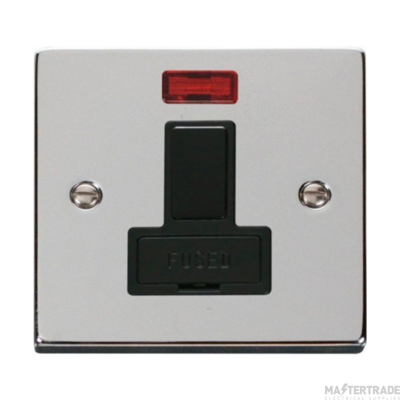 Click Deco VPCH652BK 13A DP Switched FCU With Neon Chrome