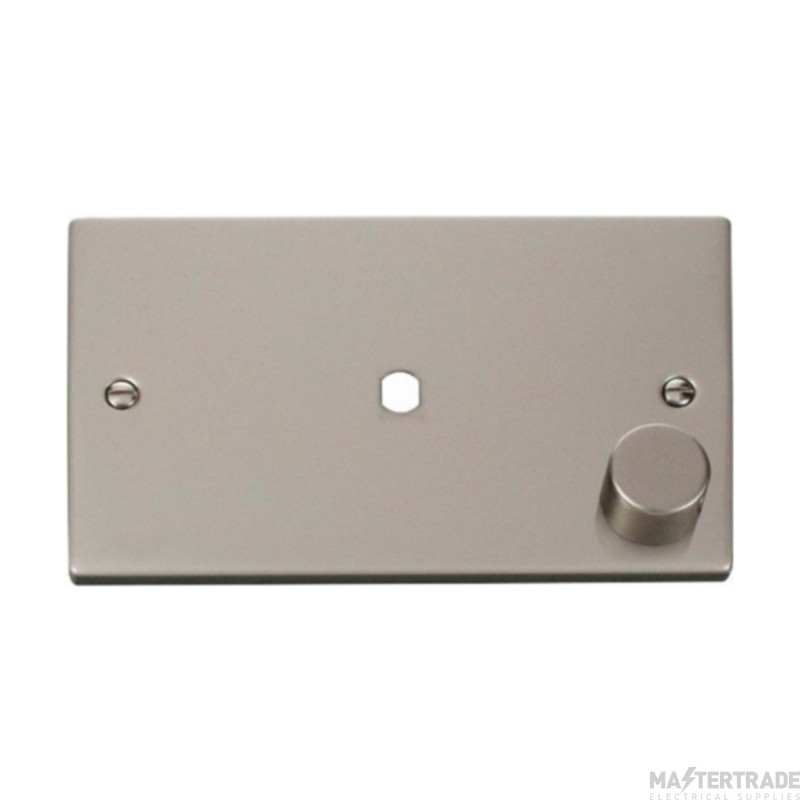 Click Deco VPPN185 1 Gang Unfurnished Dimmer Plate & Knob (1000W Max) - 1 Aperture Pearl Nickel