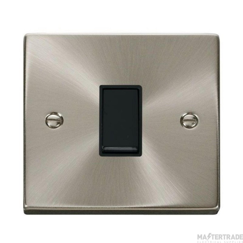 Click Deco VPSC011BK 10AX 1 Gang 2 Way Plate Switch Satin Chrome