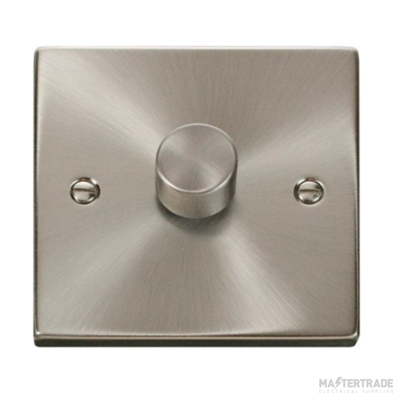 Click Deco VPSC140 1 Gang 2 Way 400Va Dimmer Switch Satin Chrome
