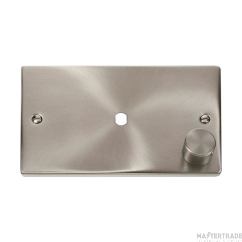 Click Deco VPSC185 1 Gang Unfurnished Dimmer Plate & Knob (1000W Max) - 1 Aperture Satin Chrome