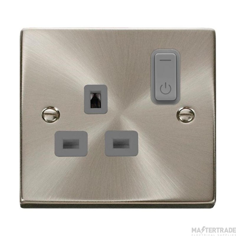 Click Deco VPSC30535GY 13A 1 Gang Zigbee Smart Switched Socket Outlet Satin Chrome