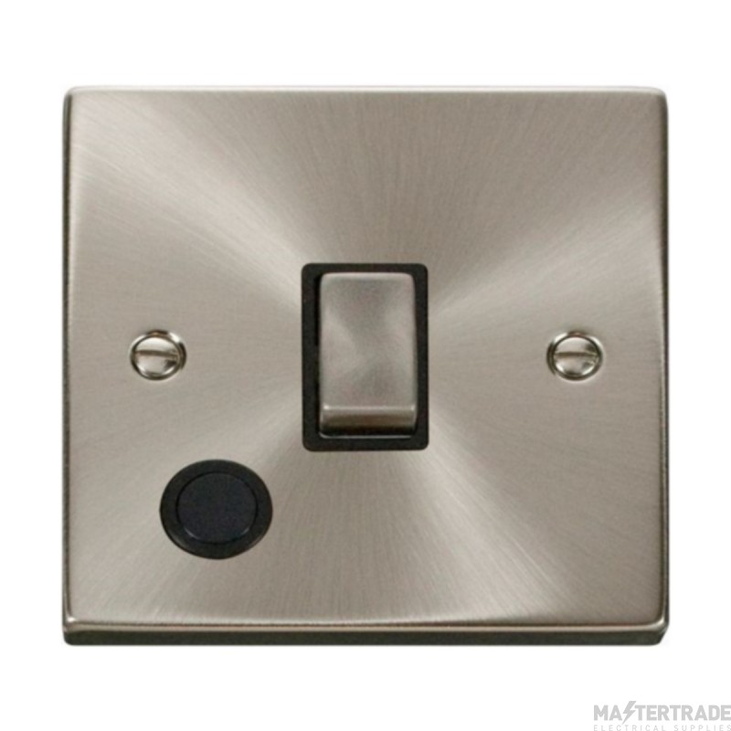 Click Deco VPSC522BK 20A DP Plate Switch With Optional Flex Outlet Satin Chrome