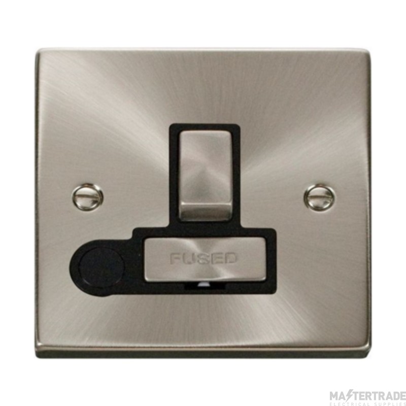 Click Deco VPSC551BK 13A DP Switched FCU With Optional Flex Outlet Satin Chrome