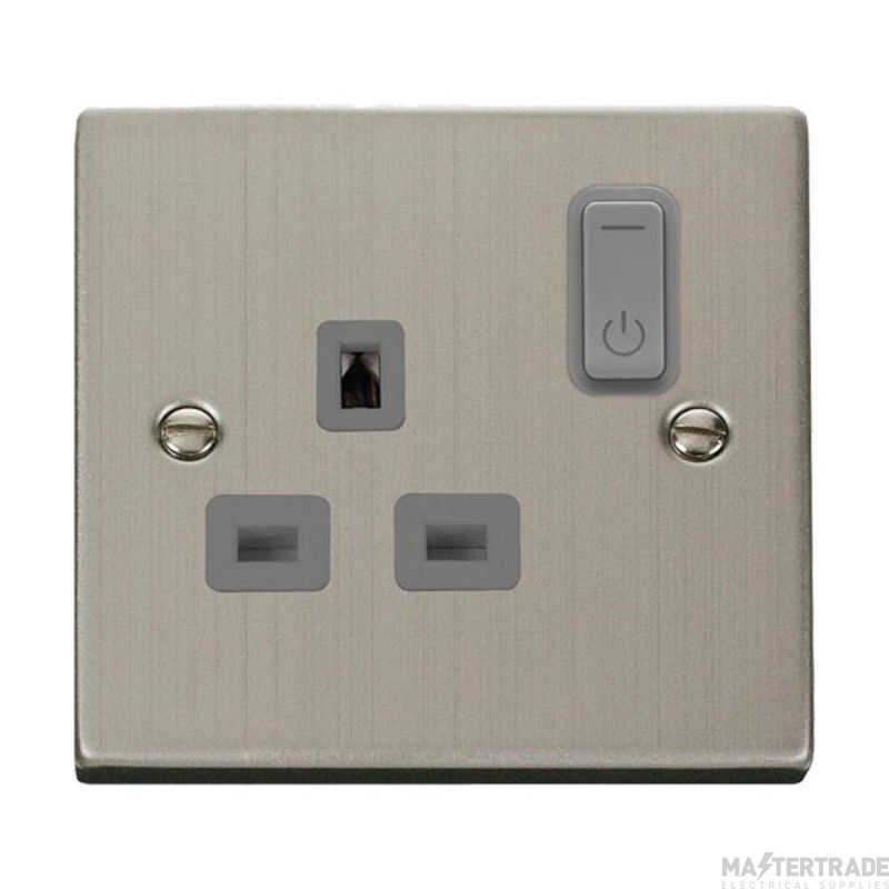 Click Deco VPSS30535GY 13A 1 Gang Zigbee Smart Switched Socket Outlet Stainless Steel