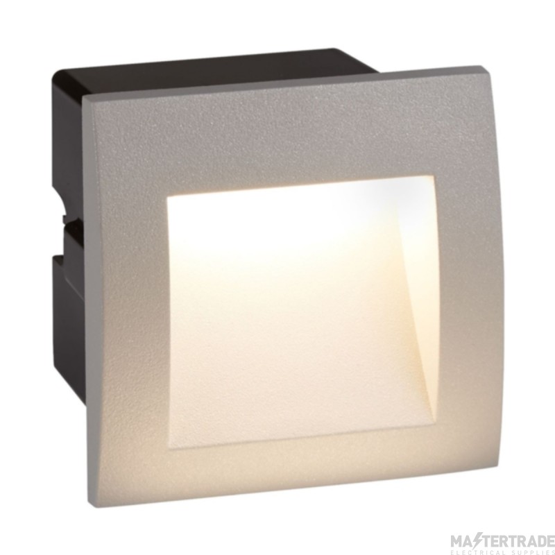 Searchlight Ankle Square Recessed Outdoor Wall Light In Grey Length: 90mm