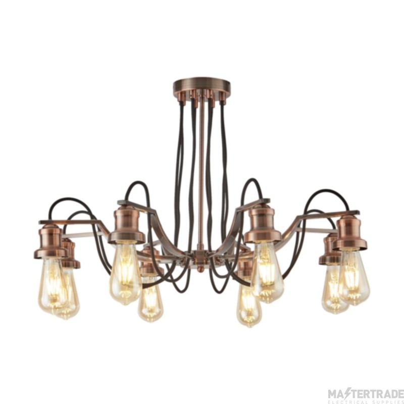 Searchlight Olivia Eight Light Ceiling Pendant In Copper