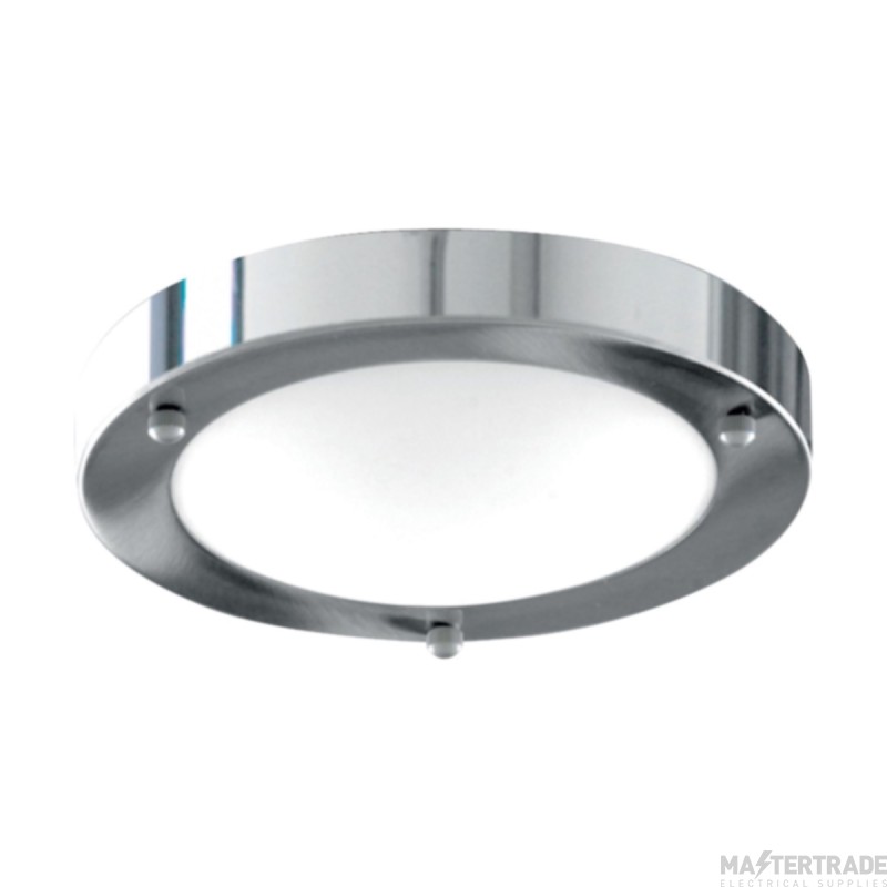 Searchlight Luminaire Bathroom Flush E14 c/w Opal Glass Diffuser IP44 2x40W Chrome