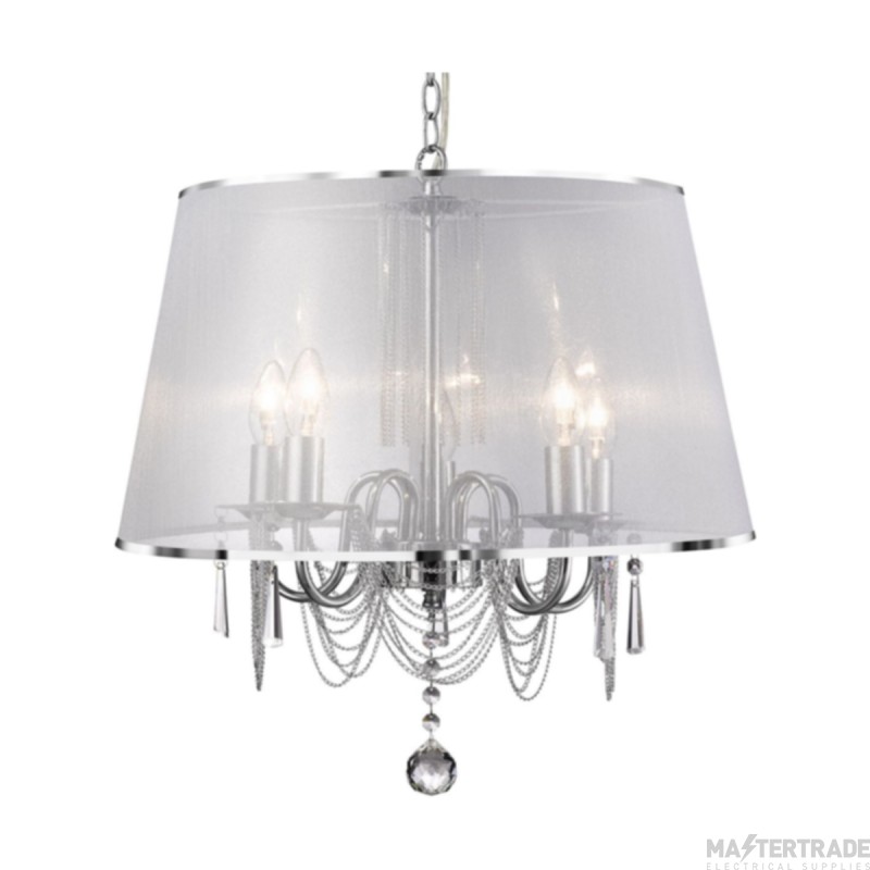 Searchlight Venetian Ceiling Pendant Light with White Shade