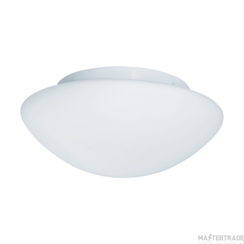 Searchlight Flush Modern IP44 Ceiling Light with Opal Glass