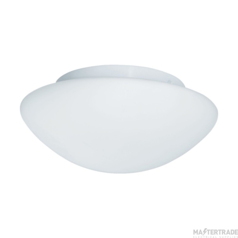 Searchlight Flush Ceiling Light In White With Opal Glass Diameter: 350mm