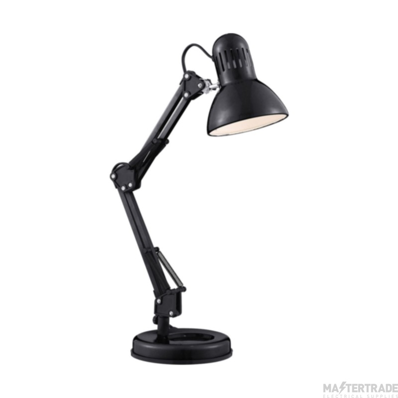 Searchlight Hobby 1 Light Table Lamp In Shiny Black