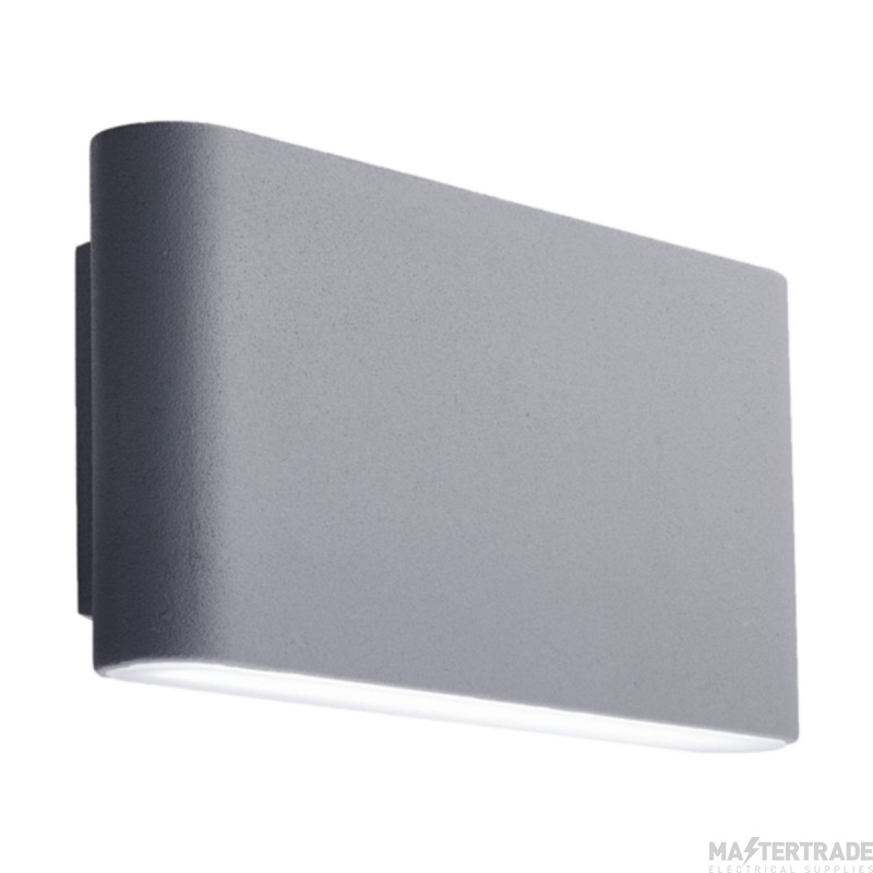 Searchlight Outdoor Wall Light With Frosted Diffuser In Aluminium And Dark Grey