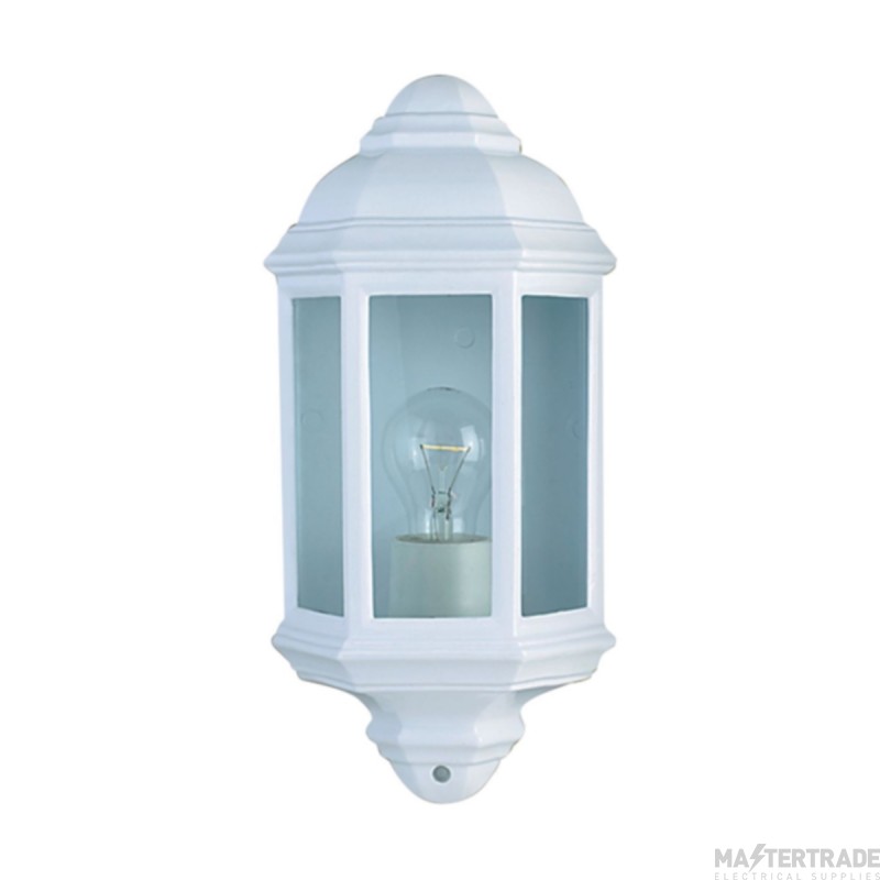 Searchlight 1 Light Outdoor Wall Lantern In White