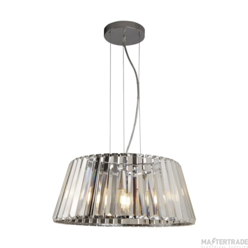 Searchlight Tiara Ceiling Pendant Light In Chrome And Crystal