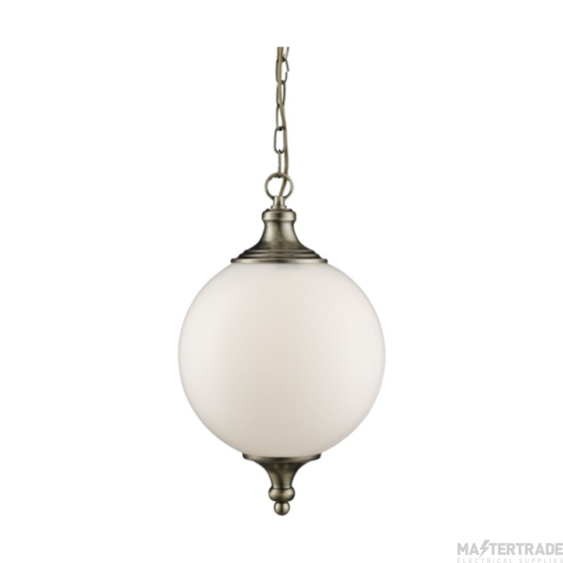 Searchlight Antique Blass and Opal Globe Pendant light