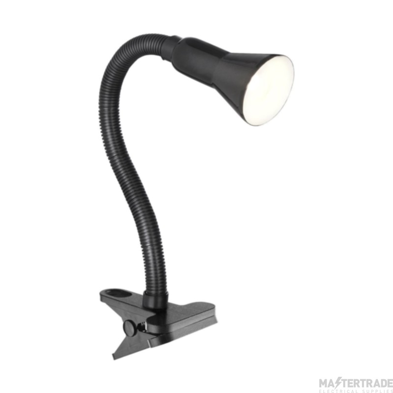 Searchlight Clip on Desk Lamp in Black with Table Clamp